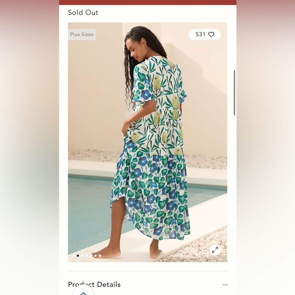 NWT Anthropology Summer Patterned Maxi Dress - Picture 3 of 13